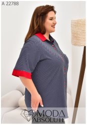Жіноча сорочка в горошок Oversize А 22788